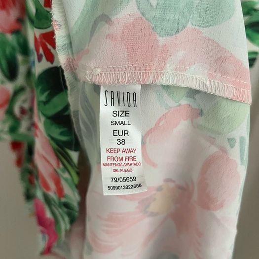 Savida Floral Tiered Maxi Dress With Puff Sleeves - EUR 38 / Small (S)