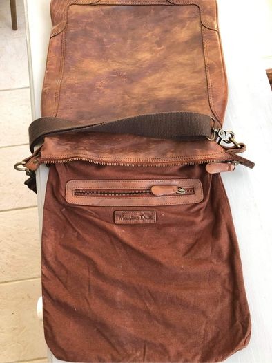 Mens bag Massimo Dutti Tan leather satchel