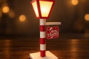 Personalised Christmas Street Lamp with LED Light, 60 cm 3D