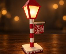 Personalised Christmas Street Lamp with LED Light, 60 cm 3D