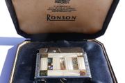 Vintage Ronson Mother of Pearl  Matching Varaflame Lighter - Mid-century - In Original Box - in working order