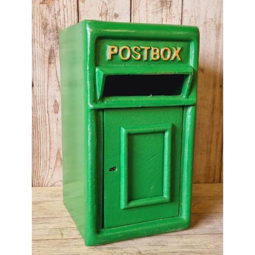 Post Box Small Cast Iron Green Insert H381
