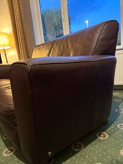 Natuzzi full grain leather 2 seater sofa