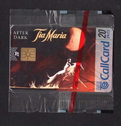 1996 Ireland 20 unit Tia Maria (Gemplus GEM1) Call Card Mint in packaging