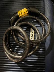 Bicycle Combination Lock 10mm braided sheathed cable 1800mm long