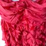 Rare Charo Azcona 100% Silk 3D Ruffle Halter Mini Dress Image 5