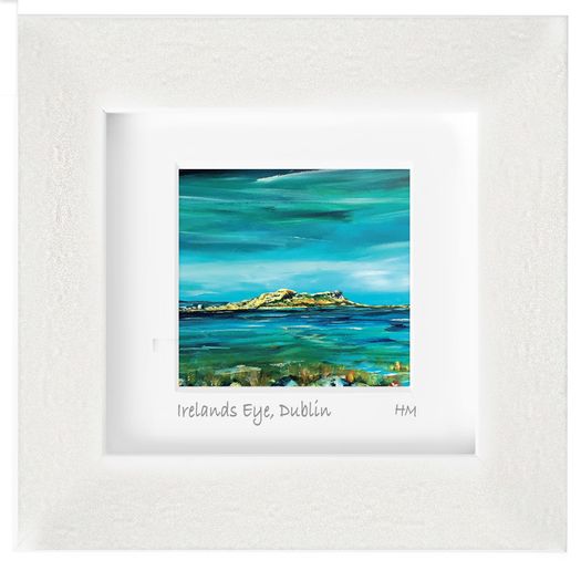 4" Square framed prints of Dublin Seascapes, B, by artist Helen Mathews