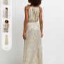River Island Metallic Gold Dress Size 6 Image 2