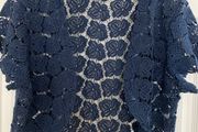 Kate Cooper Navy Lace Shrug Cardigan Size 14