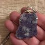 Chunky Lepidolite Pendant on A Beautiful Sterling Silver Chain Image 3