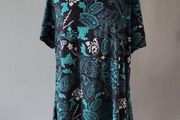 Enmain teal &amp; black top, Size 20-22
