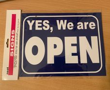 Yes We Are Open - Sorry we are Closed Sign For Shops Or Business