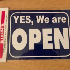 Yes We Are Open - Sorry we are Closed Sign For Shops Or Business