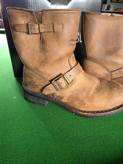 Vintage Harley Davidson Tan boots size 7