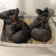 Rare 19th Century Antique SPALDING Leather Boxing Gloves Museum Quality Tag