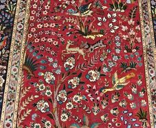 Stunning Tree of Life  50 Raj Tabriz Wool and Silk Hand Knotted Rug Carpet Persian