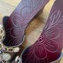 Handmade Vietnamese wooden wedge shoes size 6 Image 6