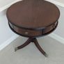 Circular pedestal side table with drawers Image 2