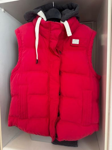 Superdry Red Hooded Gilet XL
