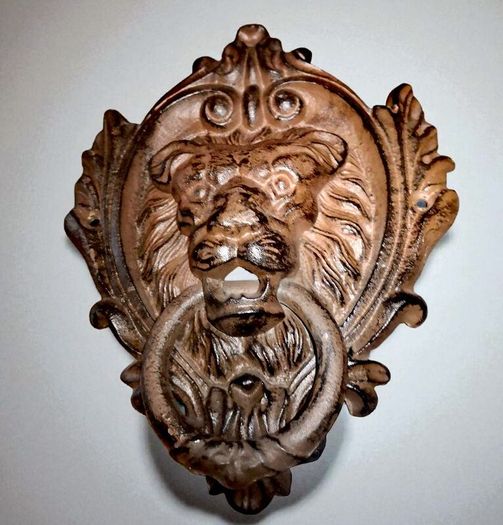 Large cast iron door knocker x2