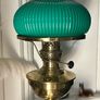 Antique Brass Oil Lamp Image 2