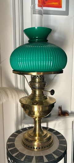 Antique Brass Oil Lamp