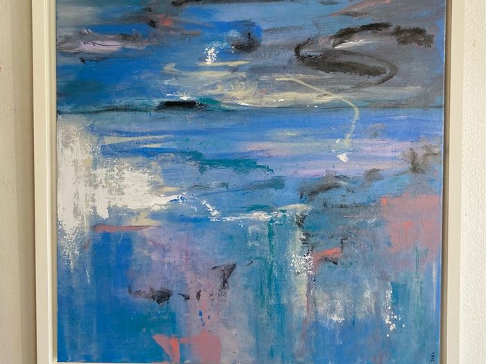 Large Framed Original Seascape by Artist Irish Art Original Art Abstract Art