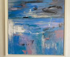 Large Framed Original Seascape by Artist Irish Art Original Art Abstract Art