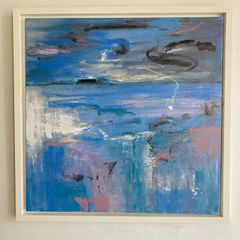Large Framed Original Seascape by Artist Irish Art Original Art Abstract Art