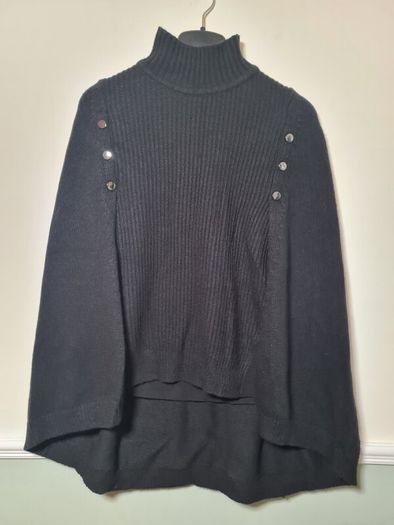 womens KAREN MILLEN  jumper shawl knitted wool blend Size XS extra small