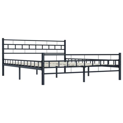 Bed Frame Black Steel 200x200 cm
