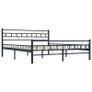 Bed Frame Black Steel 200x200 cm Image 2