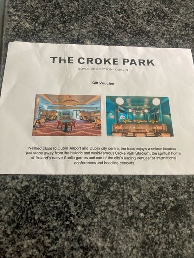 Croke Park Hotel Voucher B&B + One Evening Meal