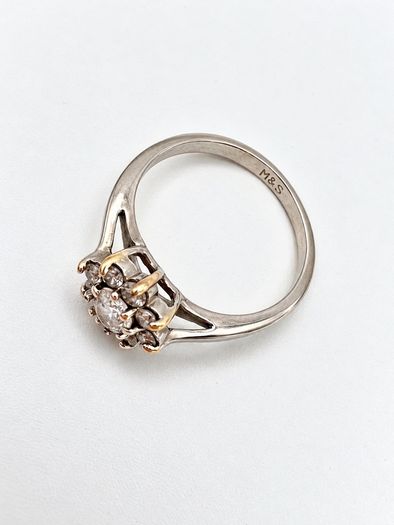 Vintage Marks & Spencer Sterling Silver Floral Cluster ring