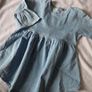 Stork & Co Girls Organic Cotton Soft Denim Dress with Back Bow Image 3