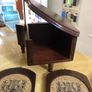 Vintage Wooden Baby Grand Piano Hinged Lid Coaster Set 6 Cork Music Note Coasters Image 3
