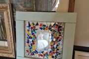 Painted Stained Glass Mirror