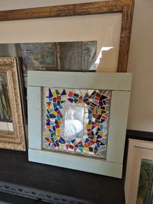 Painted Stained Glass Mirror