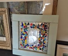 Painted Stained Glass Mirror