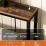 200 cm Narrow Console Table with Power Outlet, 18 cm Skinny Sofa Table, Long Behind Couch Table with Charging Station, for Entryway, Hallway, Living Room, Rustic Brown and Black Image 6