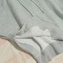 Grey short sleeve hoodie with slit at side Image 3