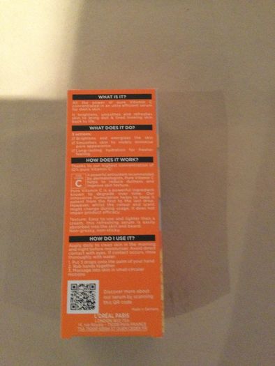 loreal men expert vitamin c shot serum 30 ml NIB