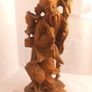 Antique Chinese Rose Wood  Figurine Hand carved sculpture great gift present display decor art deco bird old man Image 5