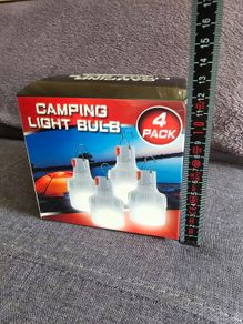 Rechargeable camping lights. Battery lights. Hiking lights. Picnic lights. Set of 4 lights