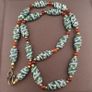 Vintage Venetian Style Feather Desgin Glass Beads Necklace Image 4