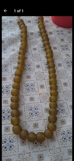 jewellery chain and Beads African Gold Recycled Glass