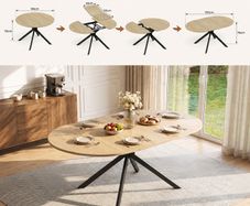 Extendable Dining Table 4-6 People  110-150 x 76cm