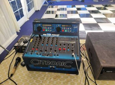 Dj equipment complete set up.