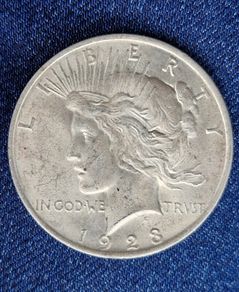 Unc 1923 United States 1 Silver Peace Dollar coin