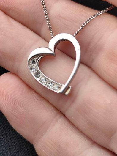 Sterling Silver Love Heart Pendant Set